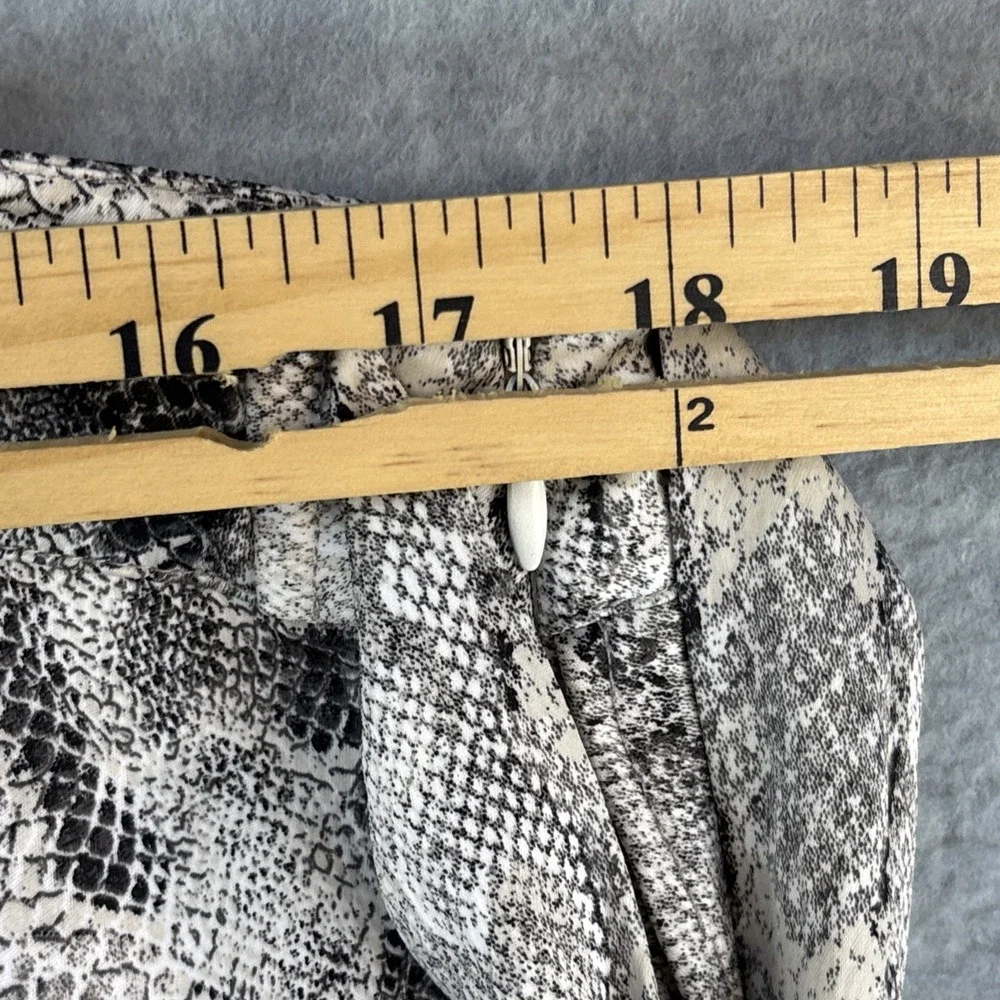 Y2K Vintage The Limited Maxi‎ Skirt 14 Snake Print Black White Wrap Silky Witchy